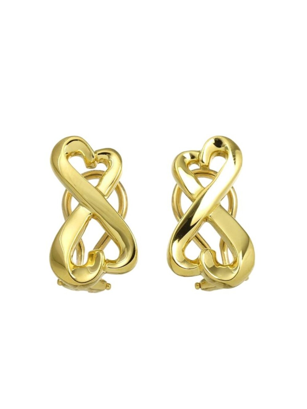 Tiffany & Co Loving Heart Earrings 18k Yellow Gold 750 Clip